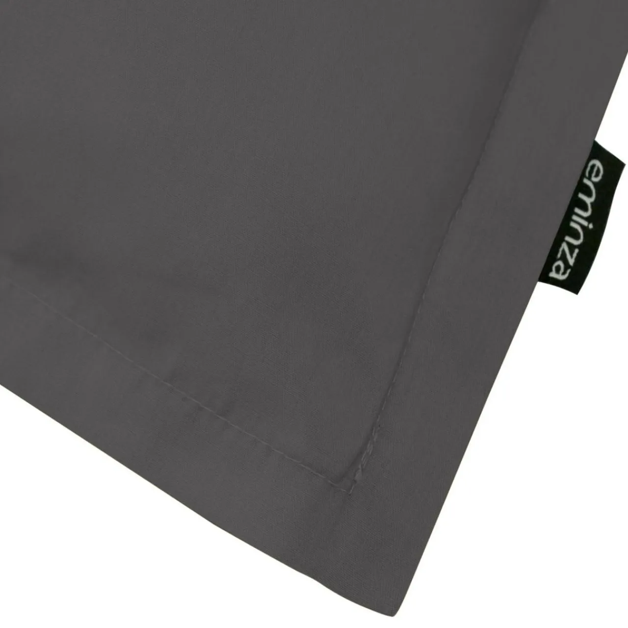 EMINZA Taie d'oreiller rectangulaire percale de coton (80 cm) Cali Gris Anthracite