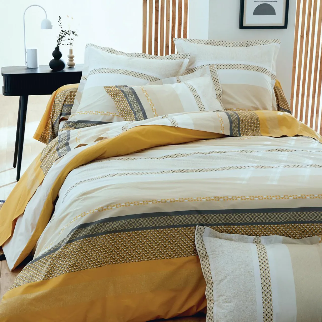 TRADILINGE Taie d'oreiller rectangulaire percale de coton (50 x 70 cm) Marlow Jaune New