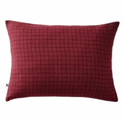 EMINZA Taie d'oreiller rectangulaire gaze de coton (50 x 70 cm) Gaïa Mix Lie de vin Bordeaux New
