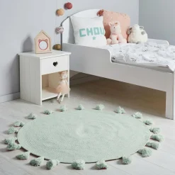 OSTARIA Tapis coton enfant (90 cm) Lou Vert New