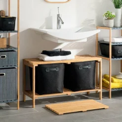 ATMOSPHERA Tapis de bain caillebotis Nadine Bambou Bois Clearance