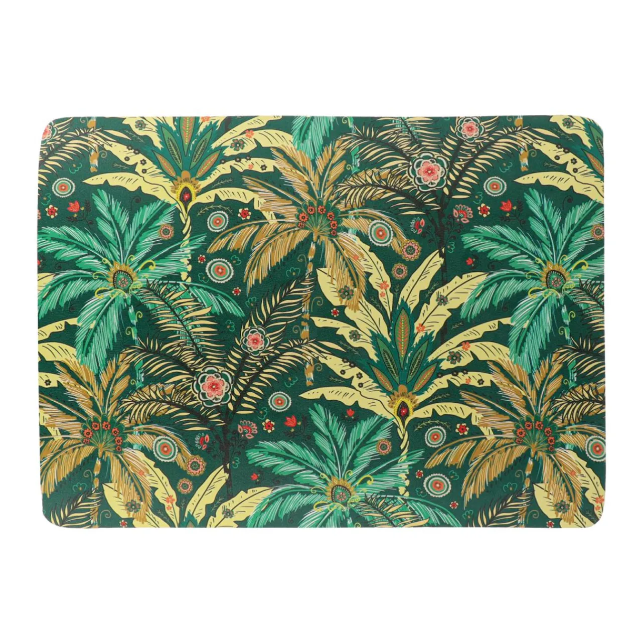 TENDANCE Tapis de bain caoutchouc naturel antidérapant (45 x 60 cm) Rêve d'ailleurs Vert