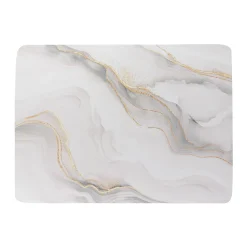 TENDANCE Tapis de bain caoutchouc naturel antidérapant (45 x 60 cm) Iconic Blanc