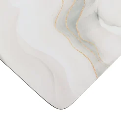 TENDANCE Tapis de bain caoutchouc naturel antidérapant (45 x 60 cm) Iconic Blanc