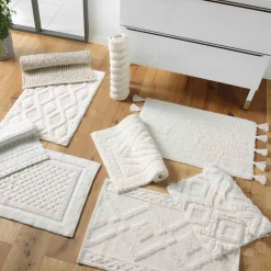 DOUCEUR D'INTERIEUR Tapis de bain coton (50 x 80 cm) Angelis Blanc Best