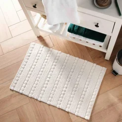 DOUCEUR D'INTERIEUR Tapis de bain coton (50 x 80 cm) Cleonis Blanc Discount
