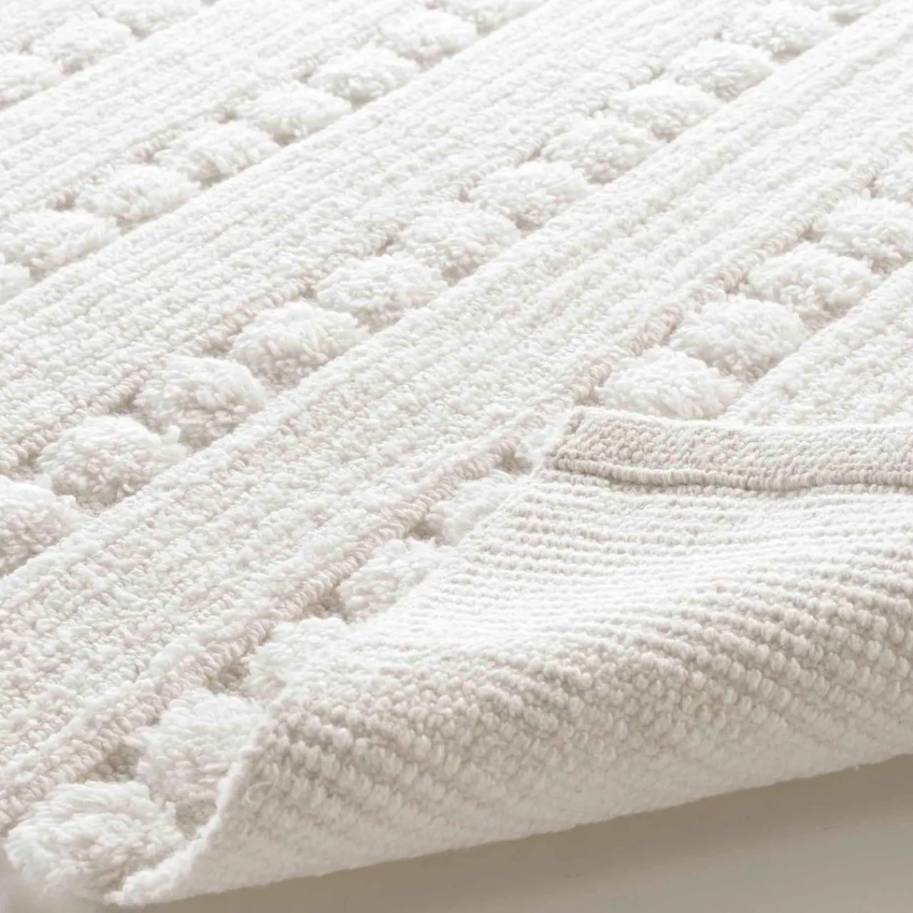 DOUCEUR D'INTERIEUR Tapis de bain coton (50 x 80 cm) Cleonis Blanc Discount