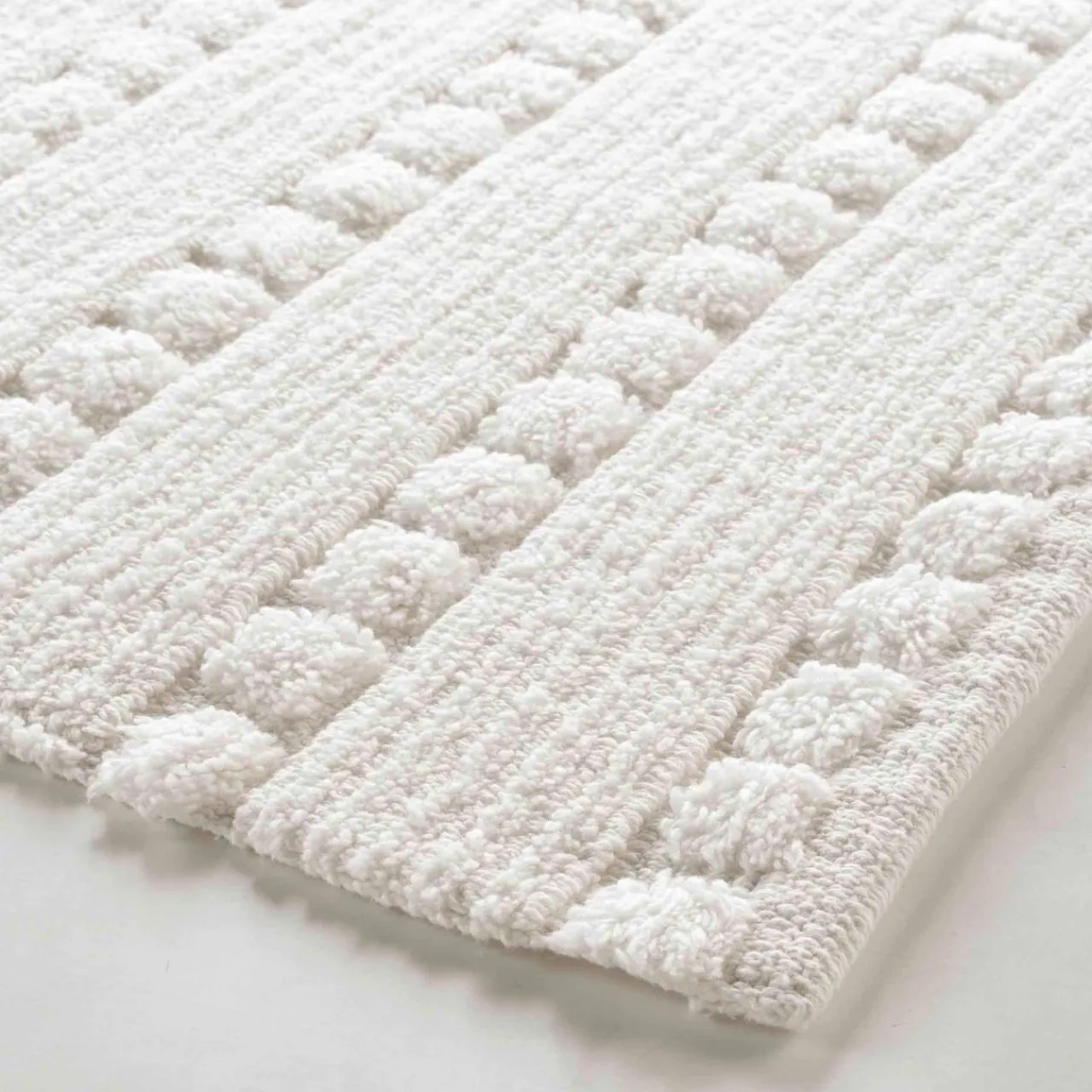 DOUCEUR D'INTERIEUR Tapis de bain coton (50 x 80 cm) Cleonis Blanc Discount