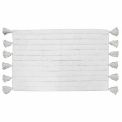 DOUCEUR D'INTERIEUR Tapis de bain coton (50 x 80 cm) Minatis Blanc Sale