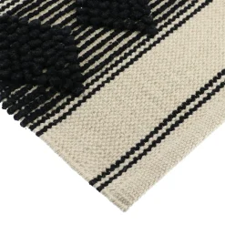 TENDANCE Tapis de bain coton (45 x 90 cm) New Delhi Noir