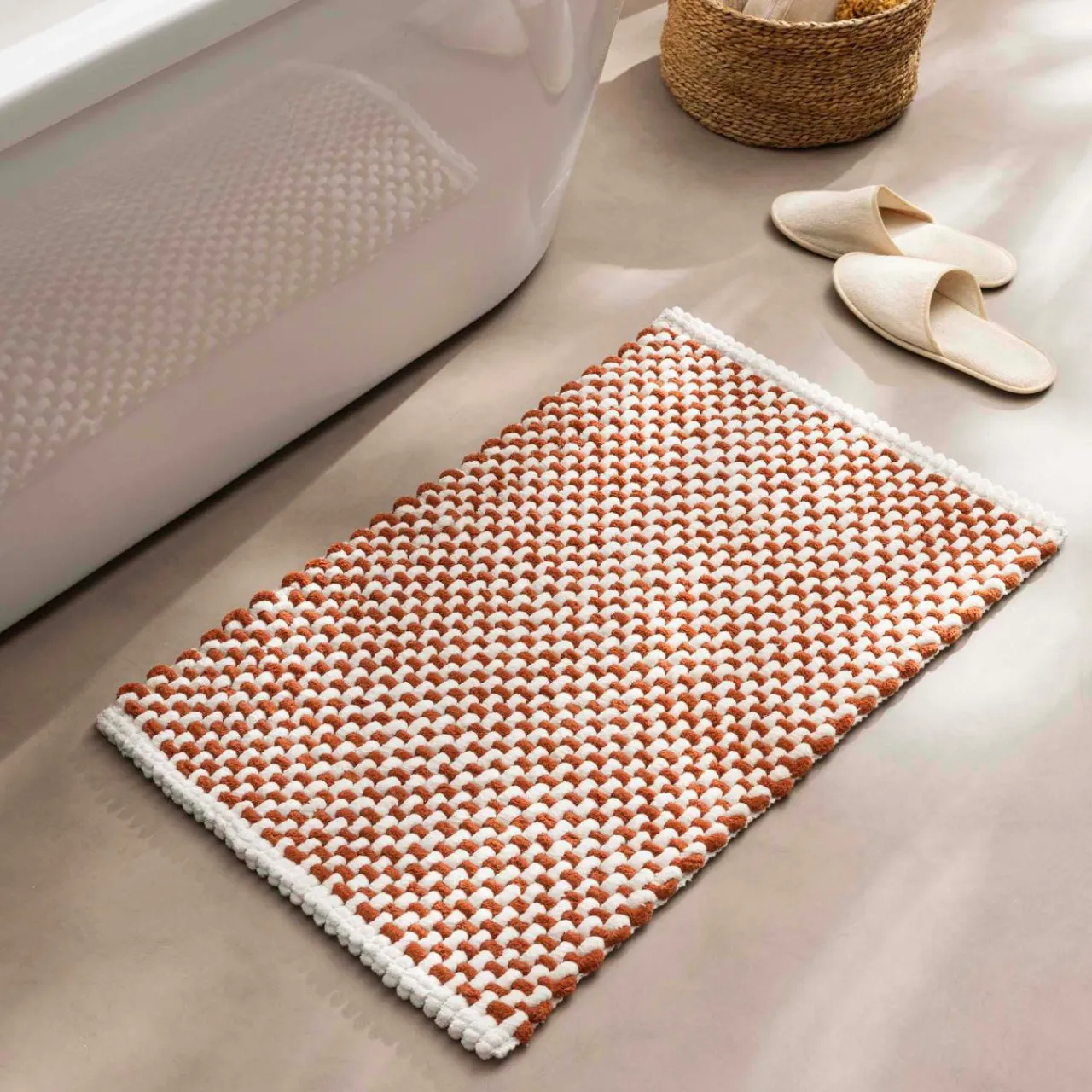 douceur d'intu017drieur Tapis de bain coton (50 x 80 cm) Rafael Terracotta Best