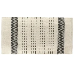 TENDANCE Tapis de bain coton (45 x 90 cm) Saint Leu Noir Online