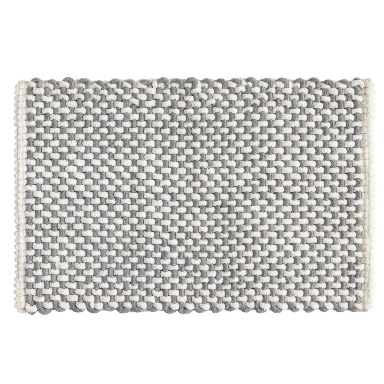 douceur d'intu017drieur Tapis de bain effet tissé en relief (50 x 80 cm) Rafael Gris New