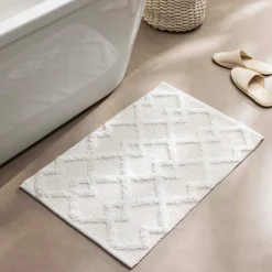 douceur d'intu017drieur Tapis de bain en coton (50 x 80 cm) Otis Beige Ecru Discount