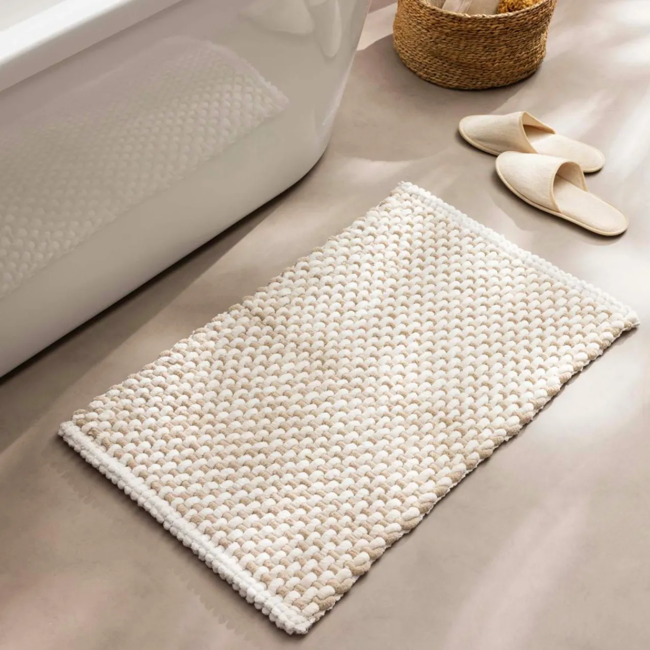douceur d'intu017drieur Tapis de bain en coton (50 x 80 cm) Rafael Beige Discount