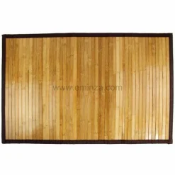 TENDANCE Tapis de bain lattes foncées (50 x 80 cm) Bois & Bambou Marron Outlet