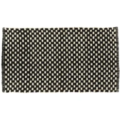 TENDANCE Tapis de bain microfibre maille (45 x 90 cm) Sucre et Beige Noir New