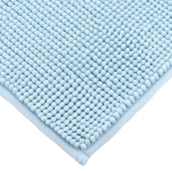 TENDANCE Tapis de bain microfibre (45 x 75 cm) Boules Bleu clair Sale