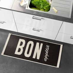 DOUCEUR D'INTERIEUR Tapis de cuisine (50 x 120 cm) Appetito Noir Best