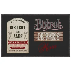 DOUCEUR D'INTERIEUR Tapis de cuisine (50 x 80 cm) Bistrot des amis Rouge Clearance