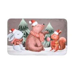 STOF Tapis de Noël antidérapant (45 x 75 cm) Flanelle Lucien Taupe Hot