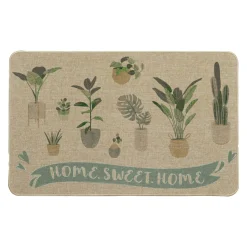 LUANCE Tapis d'entrée antidérapant (50 x 80 cm) Home Sweet Home Beige Best