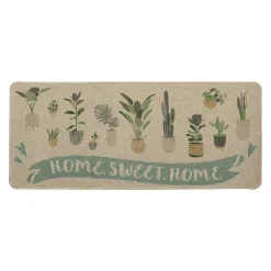 LUANCE Tapis d'entrée antidérapant (50 x 120 cm) Home Sweet Home Beige
