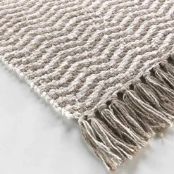 DOUCEUR D'INTERIEUR Tapis de salon coton (50 x 80 cm) Alessia Taupe Online