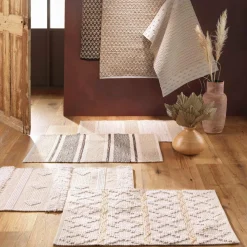 DOUCEUR D'INTERIEUR Tapis de salon coton (60 x 90 cm) Athos Ecru Online