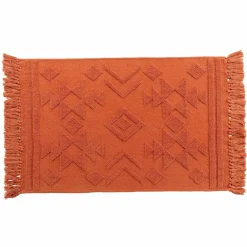DOUCEUR D'INTERIEUR Tapis de salon coton (60 x 90 cm) Cilaos Terracotta