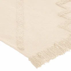 ATMOSPHERA Tapis de salon coton (120 x 170 cm) Inca Ivoire Clearance