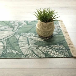 ATMOSPHERA Tapis de salon coton (120 x 170 cm) Jungle Vert Sale