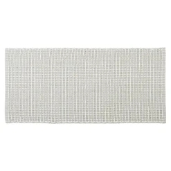 TENDANCE Tapis de salon coton (50 x 120 cm) Mimetisme Blanc et Ivoire