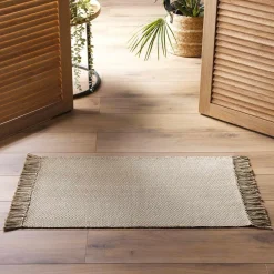 DOUCEUR D'INTERIEUR Tapis de salon coton (50 x 80 cm) Pietro Marron Best