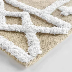 DOUCEUR D'INTERIEUR Tapis de salon jute et coton (120 x 170 cm) Medine Beige Best