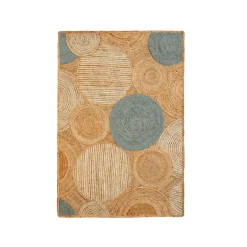 EMINZA Tapis de salon rectangulaire jute tissée main (200 x 300 cm) Tara Marron Discount