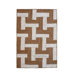 EMINZA Tapis de salon rectangulaire jute tissée main (140 x 200 cm) Anjali Marron Online