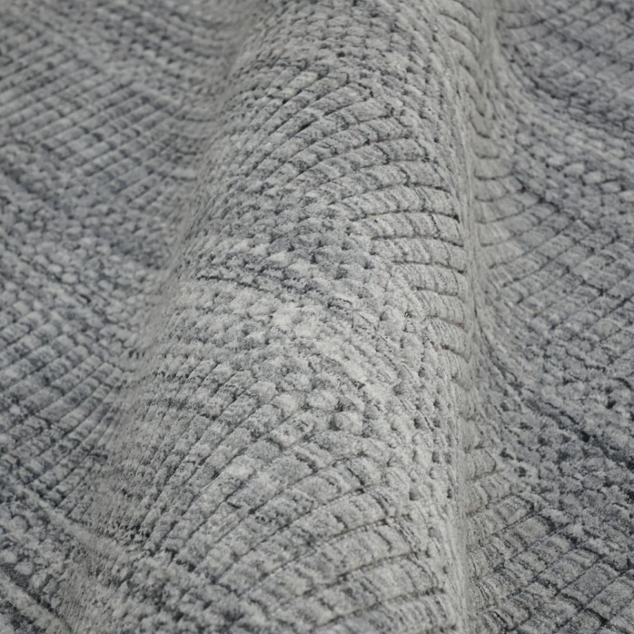 EMINZA Tapis de salon rectangulaire matière recyclée (140 x 200 cm) Aiko Gris Best