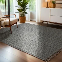 EMINZA Tapis de salon rectangulaire matière recyclée (160 x 230 cm) Priya Gris Sale