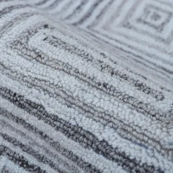EMINZA Tapis de salon rectangulaire matière recyclée tuftée (160 x 230 cm) Shelton Gris Hot