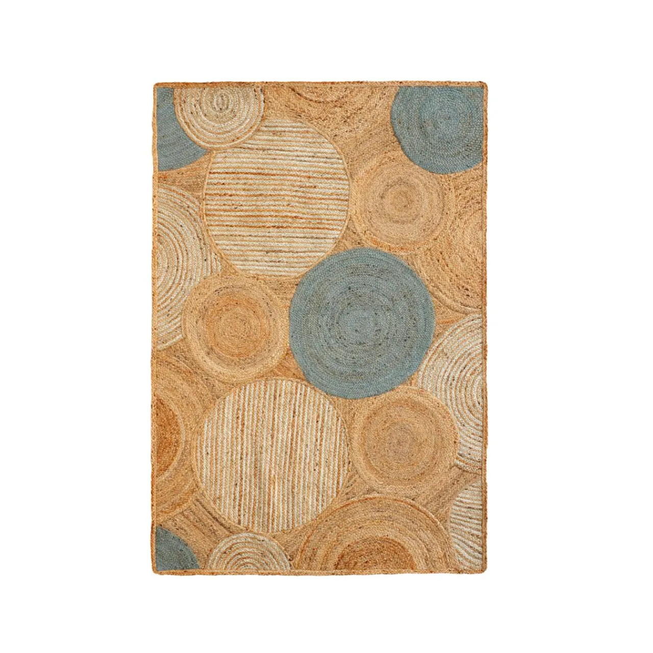 EMINZA Tapis de salon rectangulaire jute tissée main (140 x 200 cm) Tara Marron Clearance