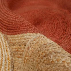 EMINZA Tapis de salon rectangulaire jute tissée main (200 x 300 cm) Tara Terracotta Discount
