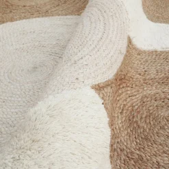 EMINZA Tapis de salon rectangulaire jute tressée main (140 x 200 cm) Reina Beige Best