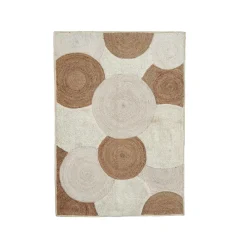EMINZA Tapis de salon rectangulaire jute tressée main (140 x 200 cm) Reina Beige Best