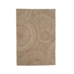 EMINZA Tapis de salon rectangulaire jute tressée main (140 x 200 cm) Neha Beige Clearance