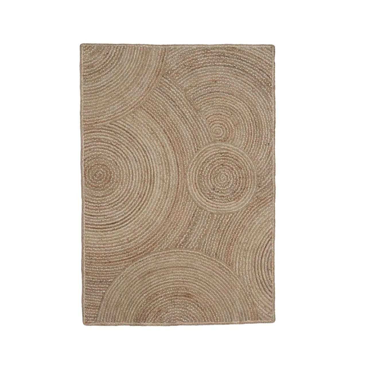 EMINZA Tapis de salon rectangulaire jute tressée main (140 x 200 cm) Neha Beige Clearance