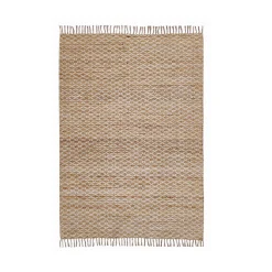 EMINZA Tapis de salon rectangulaire jute tissée main (140 x 200 cm) Yuki Marron Online
