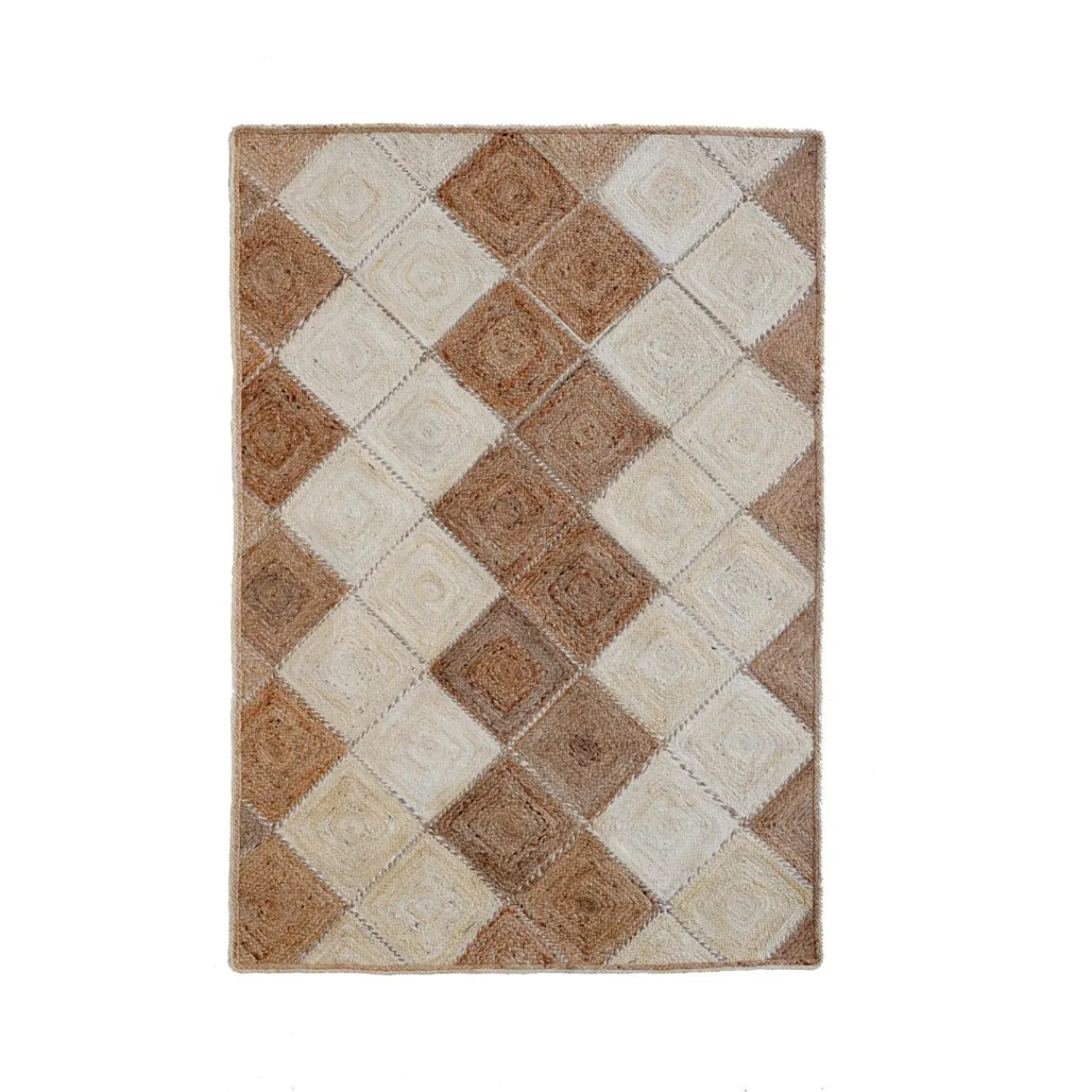 EMINZA Tapis de salon rectangulaire jute tressée main (140 x 200 cm) Advay Beige Best