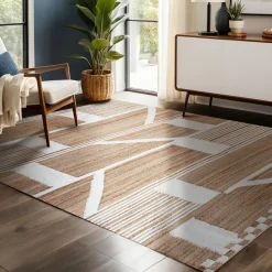 EMINZA Tapis de salon rectangulaire jute (160 x 230 cm) Paris Beige Best