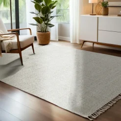 EMINZA Tapis de salon rectangulaire laine tissée (140 x 200 cm) Jacks Beige Sale